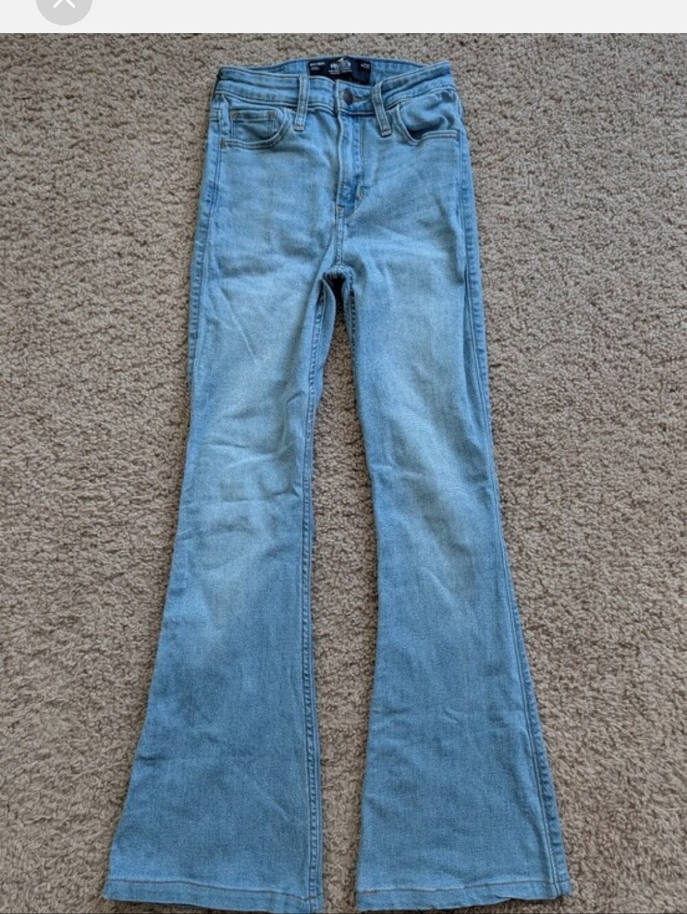 Hollister Womens Blue High Rise Vintage Flare Classic Stretch Jeans 00S/000S/23S